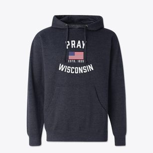 Pray Wisconsin Patriot Cotton Hoodie Sweatshirt