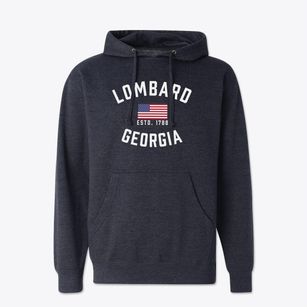 Lombard Georgia Patriot Cotton Hoodie Sweatshirt