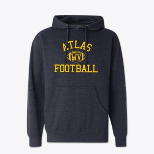 Atlas West Virginia Football Cotton Hoodie Sweatshirt