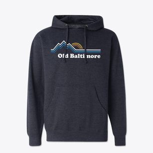 Old Baltimore Maryland Mountain View Cotton Hoodie Sweatshirt