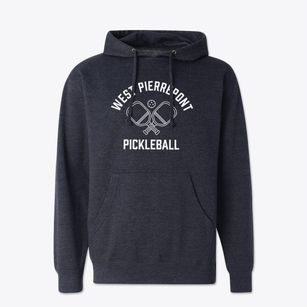 West Pierrepont New York Pickleball Cotton Hoodie Sweatshirt