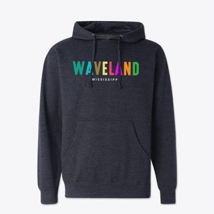 Waveland Mississippi Color Pop Cotton Hoodie Sweatshirt