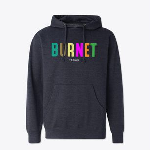 Burnet Texas Color Pop Cotton Hoodie Sweatshirt