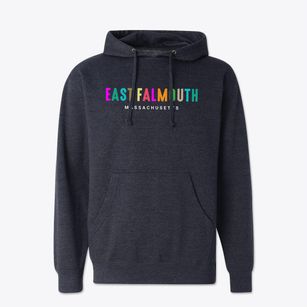 East Falmouth Massachusetts Color Pop Cotton Hoodie Sweatshirt
