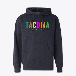 Tacoma Washington Color Pop Cotton Hoodie Sweatshirt