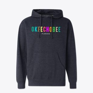 Okeechobee Florida Color Pop Cotton Hoodie Sweatshirt