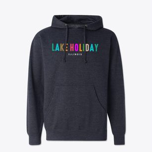Lake Holiday Illinois Color Pop Cotton Hoodie Sweatshirt