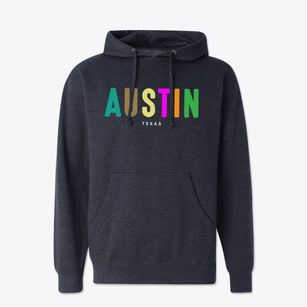 Austin Texas Color Pop Cotton Hoodie Sweatshirt