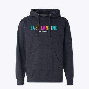 East Lansing Michigan Color Pop Cotton Hoodie Sweatshirt