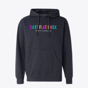 East Flat Rock North Carolina Color Pop Cotton Hoodie Sweatshirt