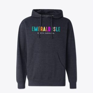 Emerald Isle North Carolina Color Pop Cotton Hoodie Sweatshirt