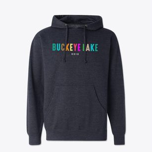 Buckeye Lake Ohio Color Pop Cotton Hoodie Sweatshirt
