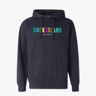 Rock Island Illinois Color Pop Cotton Hoodie Sweatshirt