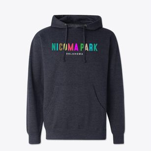 Nicoma Park Oklahoma Color Pop Cotton Hoodie Sweatshirt