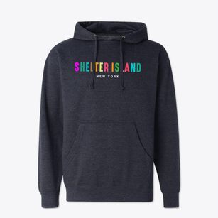 Shelter Island New York Color Pop Cotton Hoodie Sweatshirt