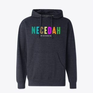 Necedah Wisconsin Color Pop Cotton Hoodie Sweatshirt