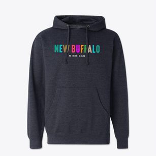 New Buffalo Michigan Color Pop Cotton Hoodie Sweatshirt