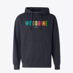 Woodbine Iowa Color Pop Cotton Hoodie Sweatshirt
