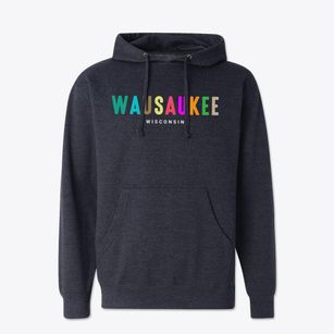 Wausaukee Wisconsin Color Pop Cotton Hoodie Sweatshirt