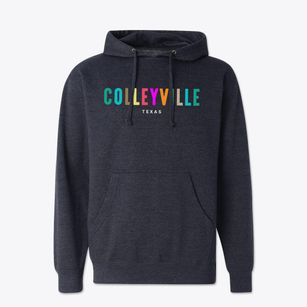 Colleyville Texas Color Pop Cotton Hoodie Sweatshirt