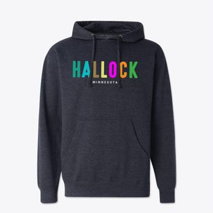 Hallock Minnesota Color Pop Cotton Hoodie Sweatshirt