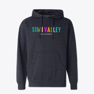 Simi Valley California Color Pop Cotton Hoodie Sweatshirt