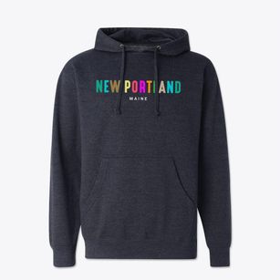 New Portland Maine Color Pop Cotton Hoodie Sweatshirt