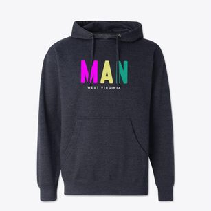 Man West Virginia Color Pop Cotton Hoodie Sweatshirt
