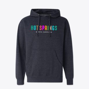 Hot Springs North Carolina Color Pop Cotton Hoodie Sweatshirt