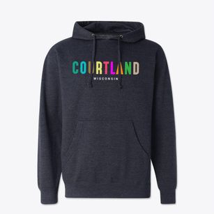 Courtland Wisconsin Color Pop Cotton Hoodie Sweatshirt