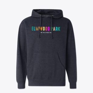 Elmwood Park Wisconsin Color Pop Cotton Hoodie Sweatshirt