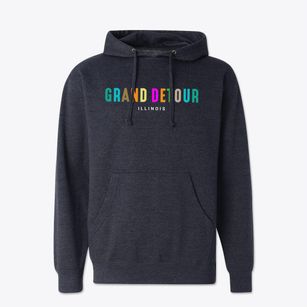 Grand Detour Illinois Color Pop Cotton Hoodie Sweatshirt