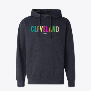 Cleveland Utah Color Pop Cotton Hoodie Sweatshirt