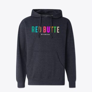 Red Butte Wyoming Color Pop Cotton Hoodie Sweatshirt