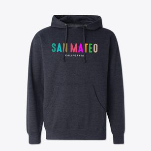 San Mateo California Color Pop Cotton Hoodie Sweatshirt
