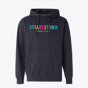 Strausstown Pennsylvania Color Pop Cotton Hoodie Sweatshirt