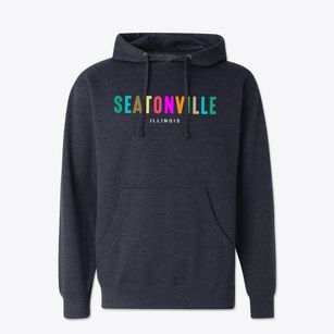 Seatonville Illinois Color Pop Cotton Hoodie Sweatshirt