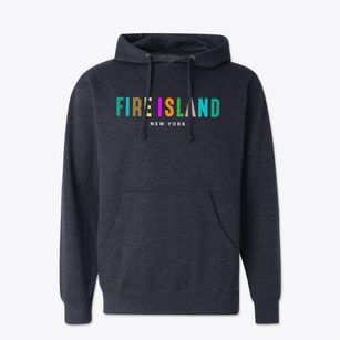 Fire Island New York Color Pop Cotton Hoodie Sweatshirt