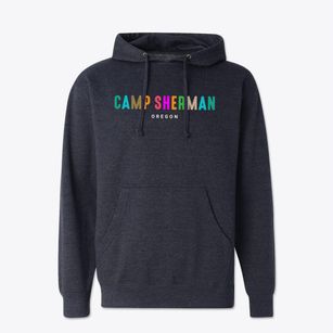 Camp Sherman Oregon Color Pop Cotton Hoodie Sweatshirt