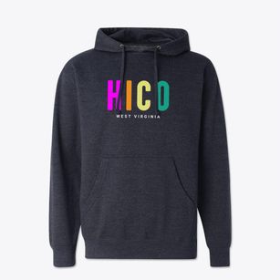 Hico West Virginia Color Pop Cotton Hoodie Sweatshirt