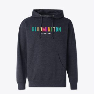 Bloomington Nebraska Color Pop Cotton Hoodie Sweatshirt