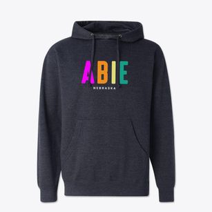 Abie Nebraska Color Pop Cotton Hoodie Sweatshirt
