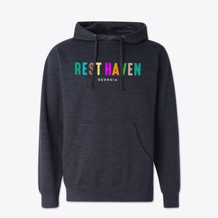 Rest Haven Georgia Color Pop Cotton Hoodie Sweatshirt