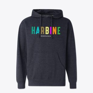 Harbine Nebraska Color Pop Cotton Hoodie Sweatshirt