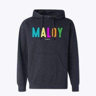 Maloy Iowa Color Pop Cotton Hoodie Sweatshirt