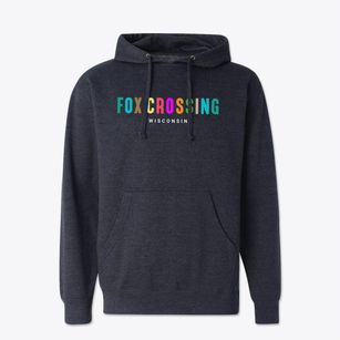 Fox Crossing Wisconsin Color Pop Cotton Hoodie Sweatshirt