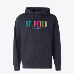 St. Peter Minnesota Color Pop Cotton Hoodie Sweatshirt