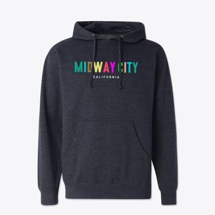 Midway City California Color Pop Cotton Hoodie Sweatshirt