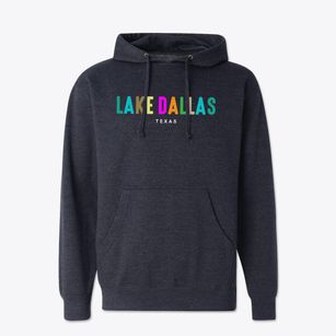 Lake Dallas Texas Color Pop Cotton Hoodie Sweatshirt