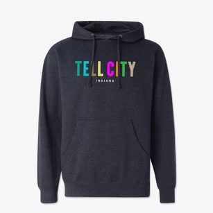 Tell City Indiana Color Pop Cotton Hoodie Sweatshirt